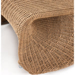 Based off a vintage shape, all-weather wicker seating brings dramatic curves to this statement-making rocking chair. Cover or store indoors during inclement weather and when not in use. Amethyst Home provides interior design, new construction, custom furniture, and area rugs in the Park City metro area.