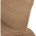 Based off a vintage shape, all-weather wicker seating brings dramatic curves to this statement-making rocking chair. Cover or store indoors during inclement weather and when not in use. Amethyst Home provides interior design, new construction, custom furniture, and area rugs in the San Diego metro area.