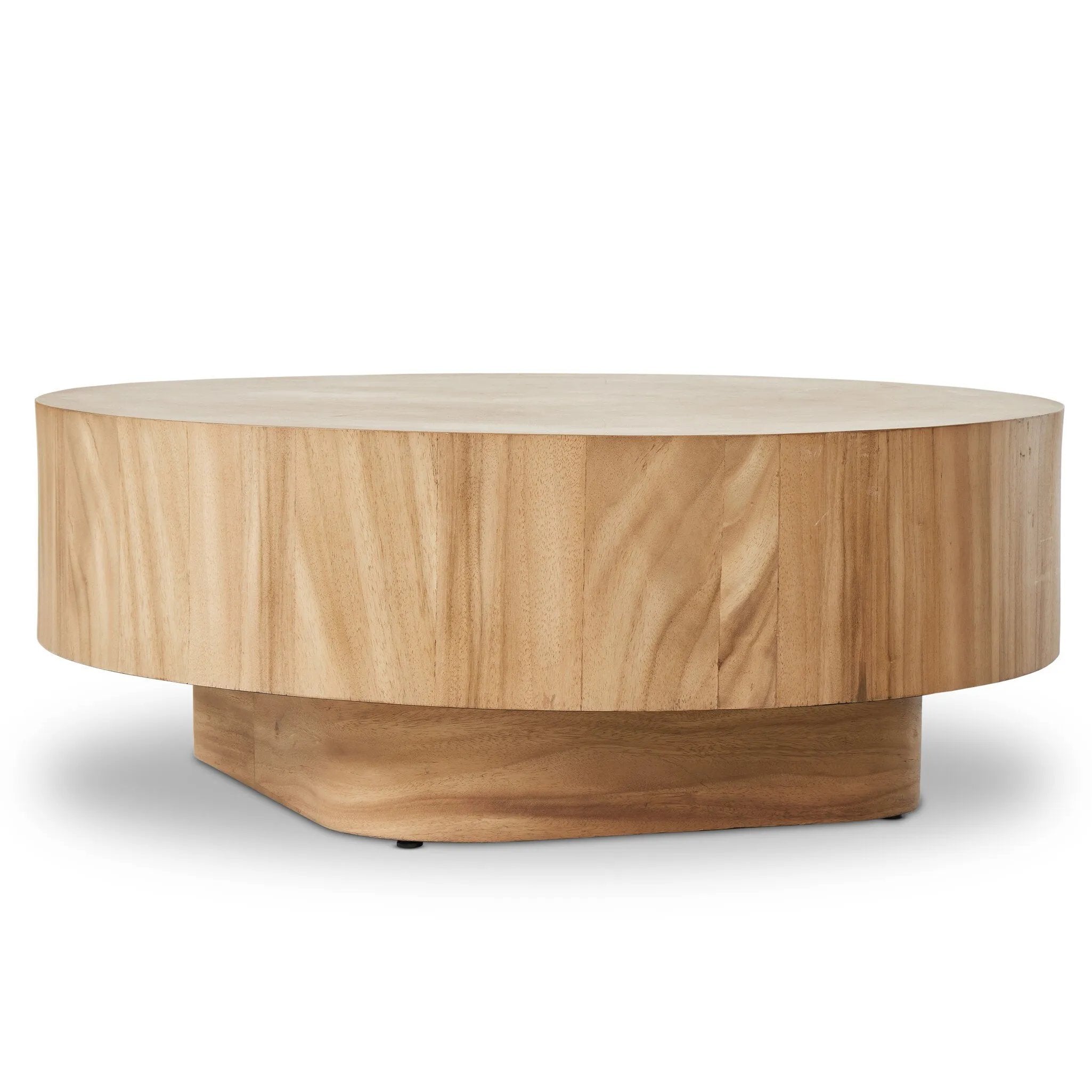An organically shaped coffee table of Guanacaste features a golden finish with flowing grain and oyster cutting on top.Collection: Wesso Amethyst Home provides interior design, new home construction design consulting, vintage area rugs, and lighting in the Laguna Beach metro area.