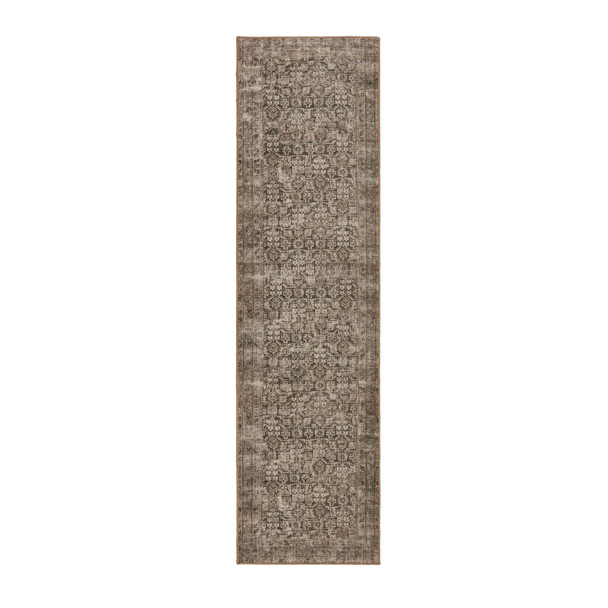 Power-loomed in Egypt, a textural jute-blend area rug is printed to mimic an authentic vintage rug design.Overall Dimensions30.00"w x 0.50"d x 90.00"hFull Details &amp; SpecificationsTear SheetCleaning Code : X (vacuum Or Light Brush, No Cleaning Products Amethyst Home provides interior design, new home construction design consulting, vintage area rugs, and lighting in the Winter Garden metro area.