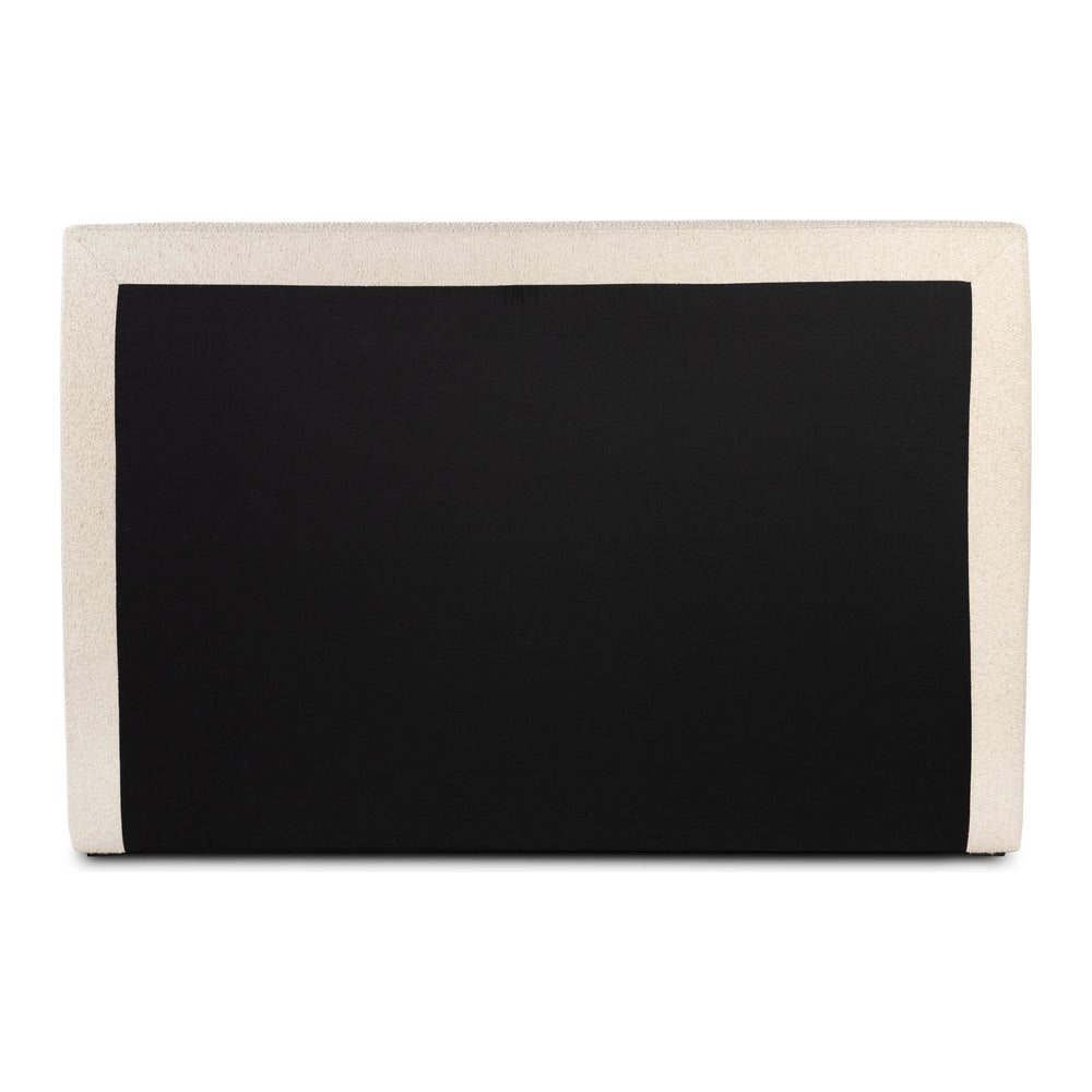 Featuring Quincy Lisbon Cream-King Bed by Four Hands at Amethyst Home. Modern, clean shaping meets inflated comfort with this padded, upholstered bed frame in a textural boucle-like pattern.  Text (251) 257-7986 for quick product details.Overall Dimensions: 92.25"W x 89.25"L x 48"H
Collection: EastonColors: Lisbon Cream ,BlackMaterials: 81% Pl, 19% Pc ,. Amethyst Home provides interior design, new home construction design consulting, vintage area rugs, and lighting in the Newport Beach metro area.