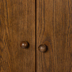 Featuring Renaud Dark Toasted Oak Cabinet by Four Hands at Amethyst Home. A beautifully simple statement piece. This three-door cabinet is crafted from a mix of solid oak and veneer in a dark toasted finish. Details include subtle, tapered corner posts and minimal rounded door knobs.
Overall Dimensions: 20.0" L x 74.0 " W x 69.0" H
Collection: WellsColors:. Amethyst Home provides interior design, new home construction design consulting, vintage area rugs, and lighting in the Alpharetta metro area.