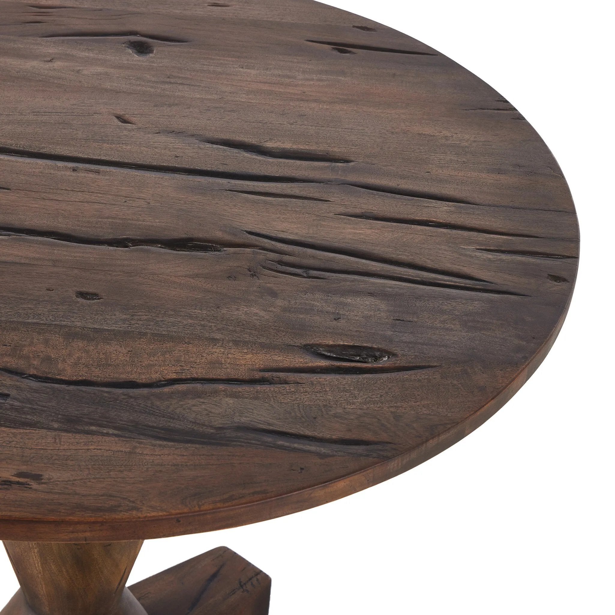 Inspired by Romanian sculptor Constantin BrÃ¢ncu?i, a classic pedestal table of mixed character woods works a heritage look into the home.Collection: Theor Amethyst Home provides interior design, new home construction design consulting, vintage area rugs, and lighting in the Dallas metro area.