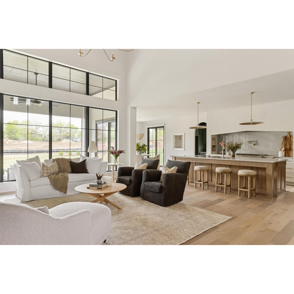 Featuring Saldino Stool by Four Hands at Amethyst Home. Bring a textural touch to the counter with the Saldino stool. Blonde-finished solid parawood supports rounded seating of soft beige shearling for comfort and style alike.
Overall Dimensions: 17"W x 17"L x 26"HColors: Blonde Nettlewood, Beige ShearlingMaterials: Solid Nettlewood, Shearling Weight: 15.  Amethyst Home provides interior design, new home construction design consulting, vintage area rugs, and lighting in the Los Angeles metro area.