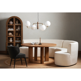 Featuring Sanda Kerbey Ivory Dining Banquette by Four Hands at Amethyst Home. Featuring a dramatically shaped and tightly tailored look, the Sanda dining banquette in an ivory high-performance fabric places a sensible twist on an elegant dining bench.
As shown with a 60” round dining table.
Overall Dimensions: 122.50"W x 74"L x 35.50"HColors: Kerbey IvoryMaterials: 96% Pl, 4% PcFabric: Performa. Amethyst Home provides interior design services, furniture, rugs, and lighting in the Miami metro area.