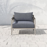 Featuring Sherwood Grey/Charcoal Outdoor Chair by Four Hands at Amethyst Home. Modern materials ready a stylish silhouette for the outdoors. Weathered grey teak forms a clean frame for UV-resistant and water-repellent Sunproof fabric. Cover or store indoors during inclement weather.Overall Dimensions: 33"W x 34.25"L x 30"H
Collection: SolanoColors: Venao Charcoal ,Weathered Grey. Amethyst Home provides interior design, new construction, custom furniture, and area rugs in the Alpharetta metro area.