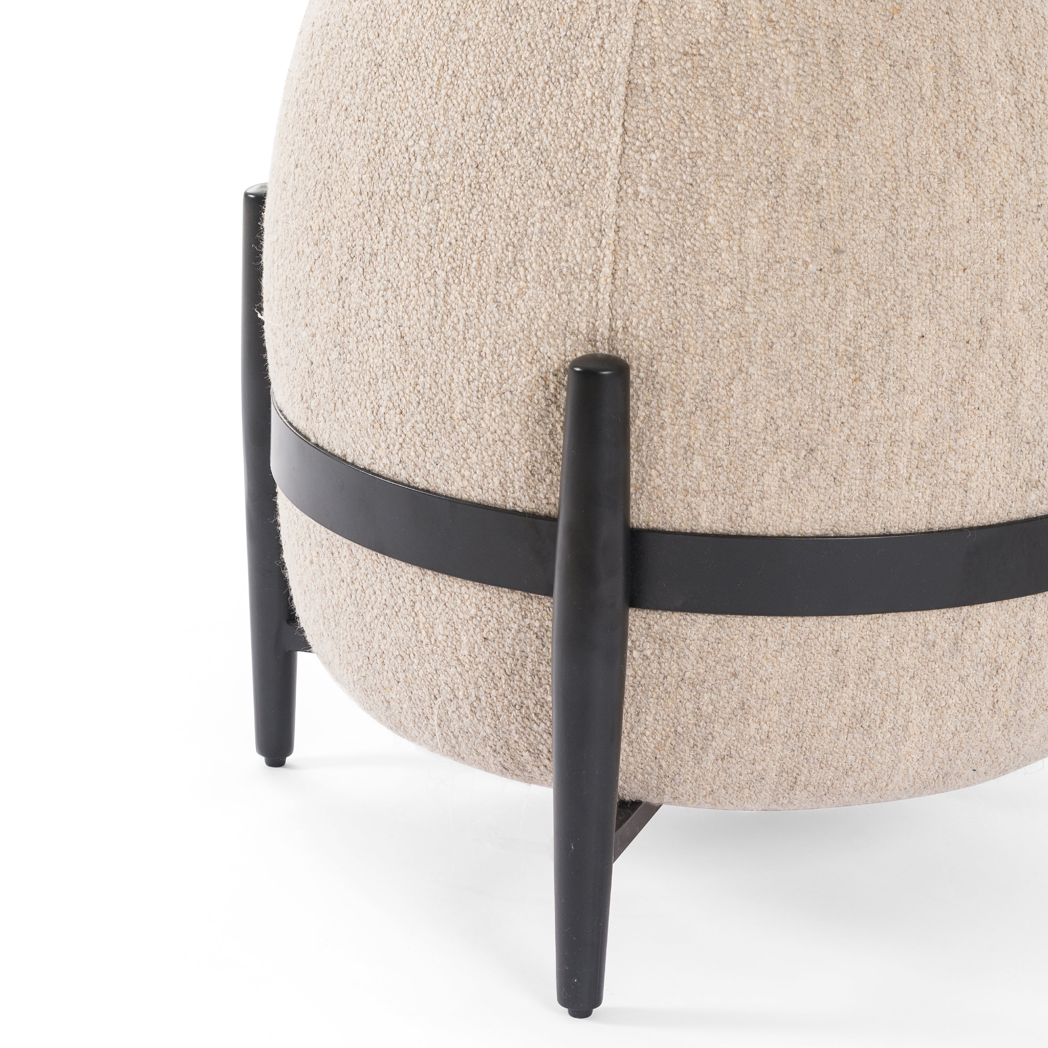 The Sia Athena Taupe Ottoman is beautifully shaped and perfect for relaxing on after a long day. It gives a retro, transitional look. Amethyst Home provides interior design services, furniture, rugs, and lighting in the Omaha metro area.