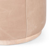 Sinclair Round Ottoman in Burlap | ready to ship!