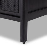 Black-finished mango encases nine spacious drawers of woven black cane, for a textural, monochromatic look. Amethyst Home provides interior design, new construction, custom furniture, and area rugs in the Los Angeles metro area.