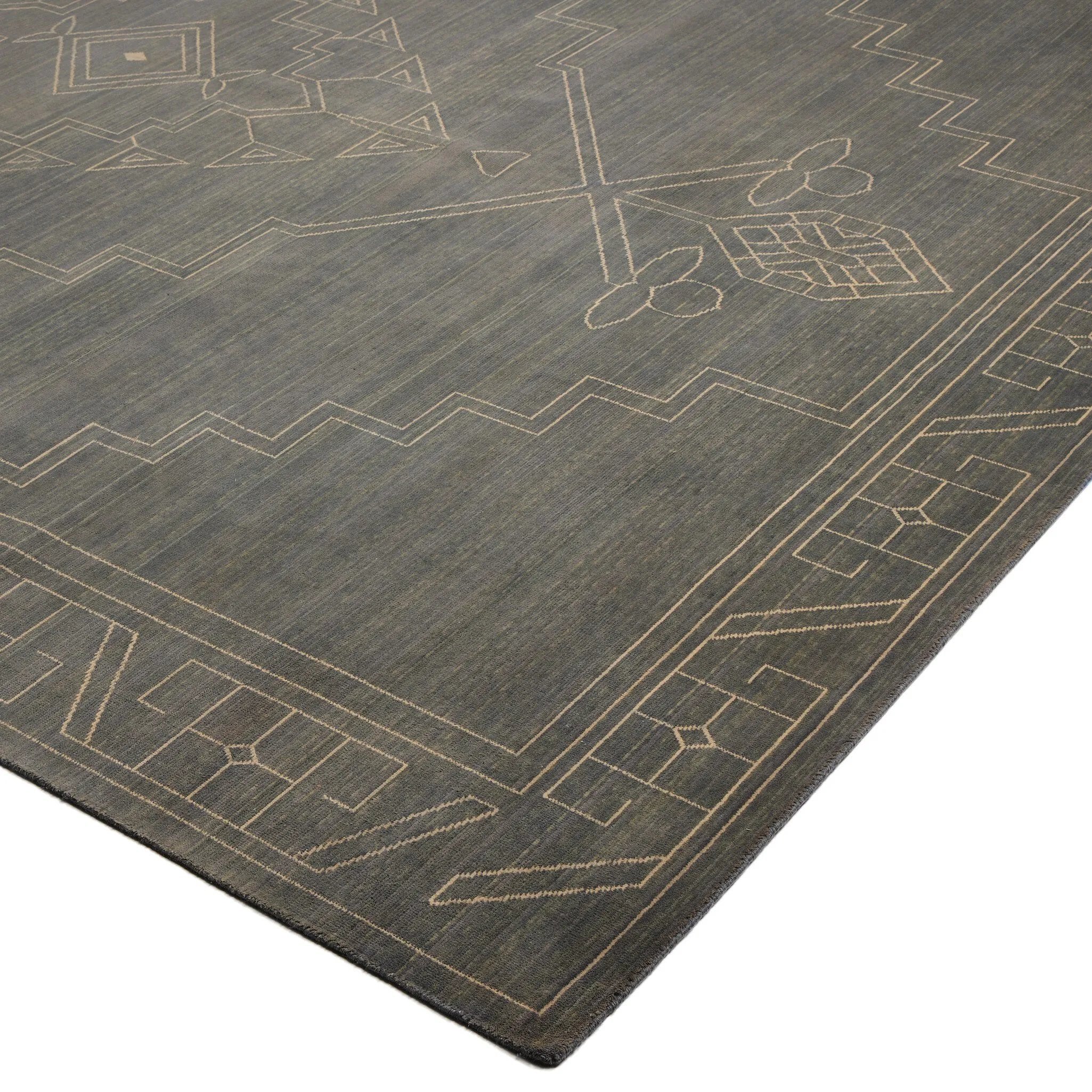 A subtle Turkish-inspired pattern adorns this wool-blend rug. The pattern and ground are purposefully similar in color for a unique take on a neutral.Overall Dimensions108.00"w x 144.00"d x 0.50"hFull Details &amp; SpecificationsTear SheetCleaning Code : X (vacuum Or Light Brush, No Cleaning Products Amethyst Home provides interior design, new home construction design consulting, vintage area rugs, and lighting in the Newport Beach metro area.