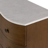 Made from solid oak and finished in a toasted oak, this three-drawer nightstand is inspired by European antiques to bring both style and storage space to the bedroom.Collection: Collins Amethyst Home provides interior design, new home construction design consulting, vintage area rugs, and lighting in the Calabasas metro area.