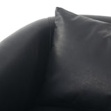 Angled arms and a single pillow create a laid-back look, with a 360-degree swivel for ease in your office or living room.Sourced from one of the oldest family-owned tanneries in Italyâ€™s Bassano del Grappa, our top-grain heirloom leather covering is salvaged and processed from upcycled hides featuring an abundance of natural markings, scars and color variations. Amethyst Home provides interior design, new construction, custom furniture, and area rugs in the Newport Beach metro area.