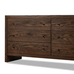 Featuring Torrington Umber Oak 6 Drawer Dresser by Four Hands at Amethyst Home. Straight planks of solid umber oak and veneer encase this spacious dresser for an understated modern look. Deep wood grain adds natural character.
Overall Dimensions: 20.0" L x 75.0 " W x 34.0" H
Collection: HamiltonColors: Umber Oak ,Umber Oak VeneerMaterials: Resawn Oak ,Oak Venee. Amethyst Home provides interior design, new home construction design consulting, vintage area rugs, and lighting in the Miami metro area.