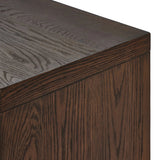 Straight planks of solid umber oak and veneer encase this spacious dresser for an understated modern look. Deep wood grain adds natural character.Collection: Hamilto Amethyst Home provides interior design, new home construction design consulting, vintage area rugs, and lighting in the Monterey metro area.