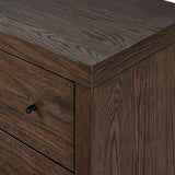 Straight planks of solid umber oak and veneer encase this spacious dresser for an understated modern look. Deep wood grain adds natural character.Collection: Hamilto Amethyst Home provides interior design, new home construction design consulting, vintage area rugs, and lighting in the Salt Lake City metro area.