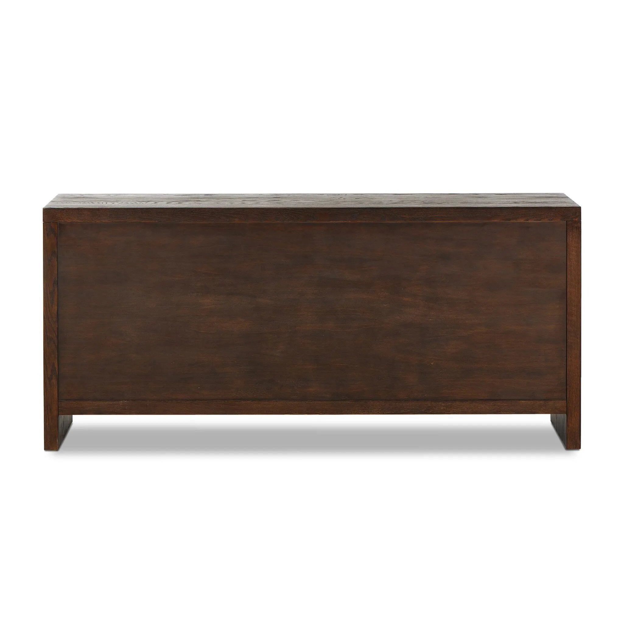 Straight planks of solid umber oak and veneer encase this spacious dresser for an understated modern look. Deep wood grain adds natural character.Collection: Hamilto Amethyst Home provides interior design, new home construction design consulting, vintage area rugs, and lighting in the Seattle metro area.