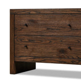 Straight planks of solid umber oak and veneer encase this spacious dresser for an understated modern look. Deep wood grain adds natural character. Invisible wireless charging for Android and Apple products.Collection: Hamilto Amethyst Home provides interior design, new home construction design consulting, vintage area rugs, and lighting in the Miami metro area.