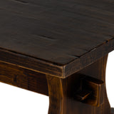 Invoke a timeless, rustic charm in your living space with the Trestle Coffee Table! This robust and weighty piece is finished in a distressed walnut, inspired by antique styling and designed to last. Make a statement today! Amethyst Home provides interior design, new construction, custom furniture and area rugs in the Newport Beach metro area