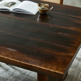 Vintage shaping meets distressed walnut and joint detailing on the legs, making this trestle dining table feel like a true antique. Two extension bread boards attach to the ends, comfortably seating 10 when extended.Collection: Cordell Amethyst Home provides interior design, new home construction design consulting, vintage area rugs, and lighting in the Tampa metro area.