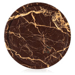 The Viola Merlot Marble Accent Table is a stylish and practical accessory for any living room. The marble tabletop and sturdy steel frame ensures durability, while the contemporary design will make a great addition to any décor. Enjoy the natural beauty of the marble table top as it enhances any space. Amethyst Home provides interior design, new construction, custom furniture, and area rugs in the Austin metro area.