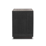 Solid acacia shapes a streamlined box-style nightstand, with lap joint corners for a detail-driven touch. Finished with smooth, push-latch drawer glides.Collection: Bennet Amethyst Home provides interior design, new home construction design consulting, vintage area rugs, and lighting in the Salt Lake City metro area.