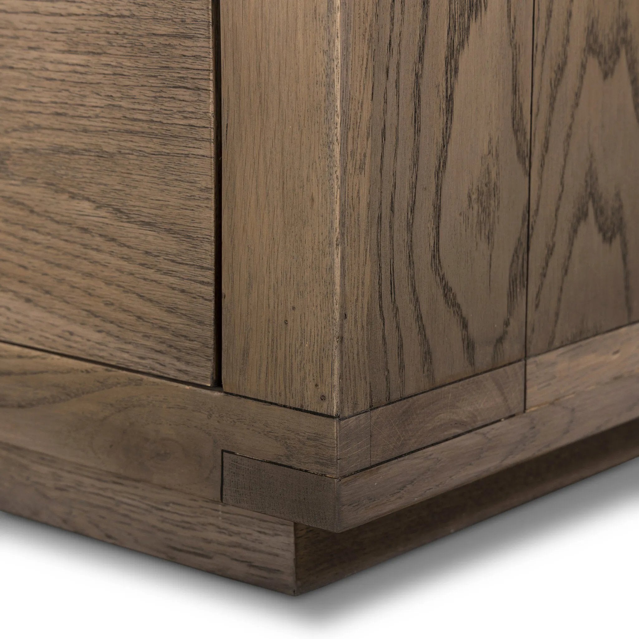 Worn oak shapes a streamlined box-style dresser, with lap joint corners for a detail-driven touch.Collection: Bennet Amethyst Home provides interior design, new home construction design consulting, vintage area rugs, and lighting in the Salt Lake City metro area.