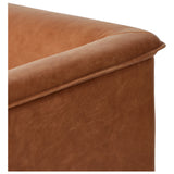 Inspired by 70s vintage seating and plush duvet toppers, a structured, supportive seat is covered in a Four Hands-exclusive top-grain leather in a rich cognac tone. A 360-degree swivel modernizes this vintage-leaning look. Amethyst Home provides interior design, new construction, custom furniture, and area rugs in the Park City metro area.