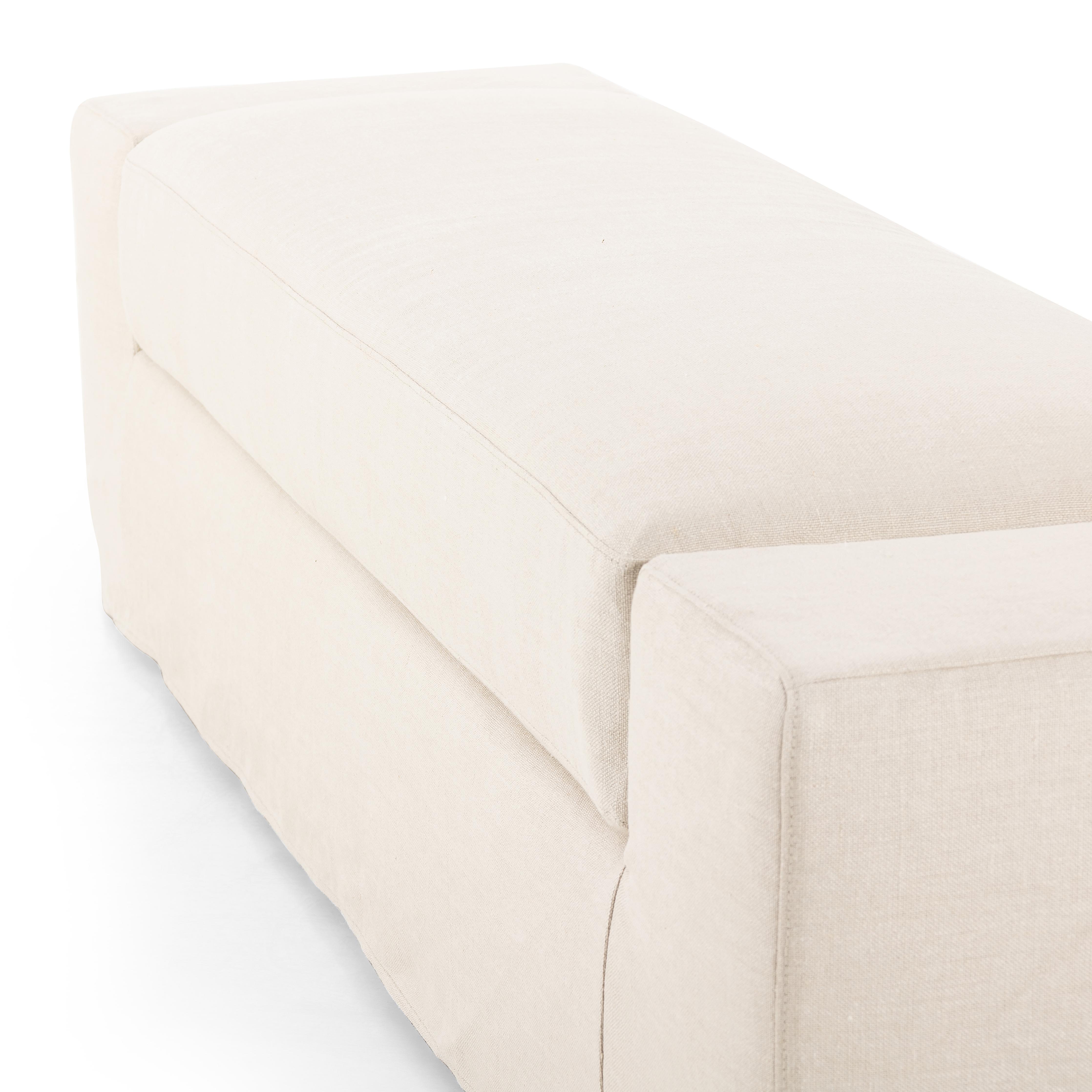Featuring Wide Arm Natural Slipcover Accent Bench by Four Hands at Amethyst Home. Bold dimensions define this monolithic accent bench. Durable and soft to the touch, Libeco™-sourced linens are artisan-made and free of toxic chemicals. Slipcovered styles are fully removable and machine-washable for easy care.Overall Dimensions: 78.50"W x 20"L x 20"HColors: B. Amethyst Home provides interior design, new home construction design consulting, vintage area rugs, and lighting in the Park City metro area.