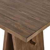 A minimalist frame on this large-scale desk lets the natural character of cracked oak take center stage. Designed with A-frame legs with exposed wood dowel joinery.Collection: Haide Amethyst Home provides interior design, new home construction design consulting, vintage area rugs, and lighting in the Monterey metro area.