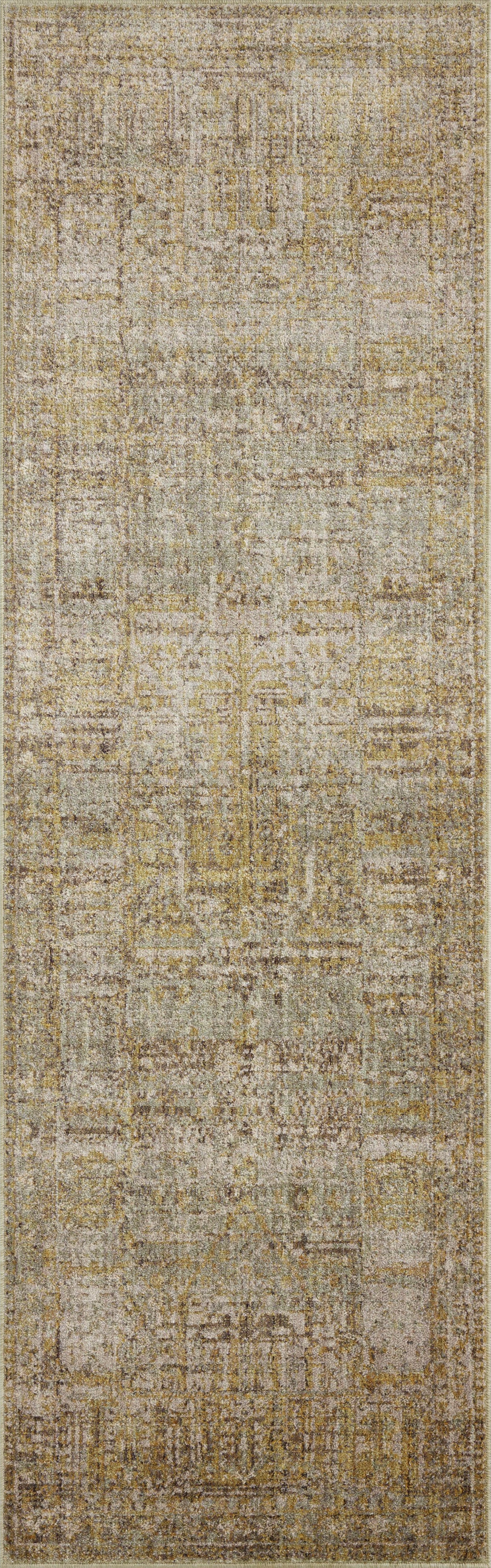 The Bradbury Dove / Gold Rug has small-scale motifs that, combined with the rug’s vibrant and varying colors, create eye-catching dimension in the room. Bradbury echoes the look of traditional rugs but comes alive in fresh, modern palettes that balance energetic bright tones with softer, distressed ones. Amethyst Home provides interior design, new construction, custom furniture, and area rugs in the Park City metro area.