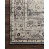 Featuring Hathaway Steel/Ivory Rug by Loloi at Amethyst Home. Featuring soft motifs in a carefully curated color palate of grey, black, ivory and hints of blue, the Hathaway Steel / Ivory area rug captures the essence of one-of-a-kind vintage or antique area rug at an attractive price.
This rug is ideal for high traffic areas due to the rug's power-loo.  Amethyst Home provides interior design, new home construction design consulting, vintage area rugs, and lighting in the Newport Beach metro area.