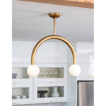 We love the unique, symmetrical shape of this Happy Pendant Small by Regina Andrews. This adds a modern yet playful lighting to any kitchen, living room, or other area needing extra lighting. 