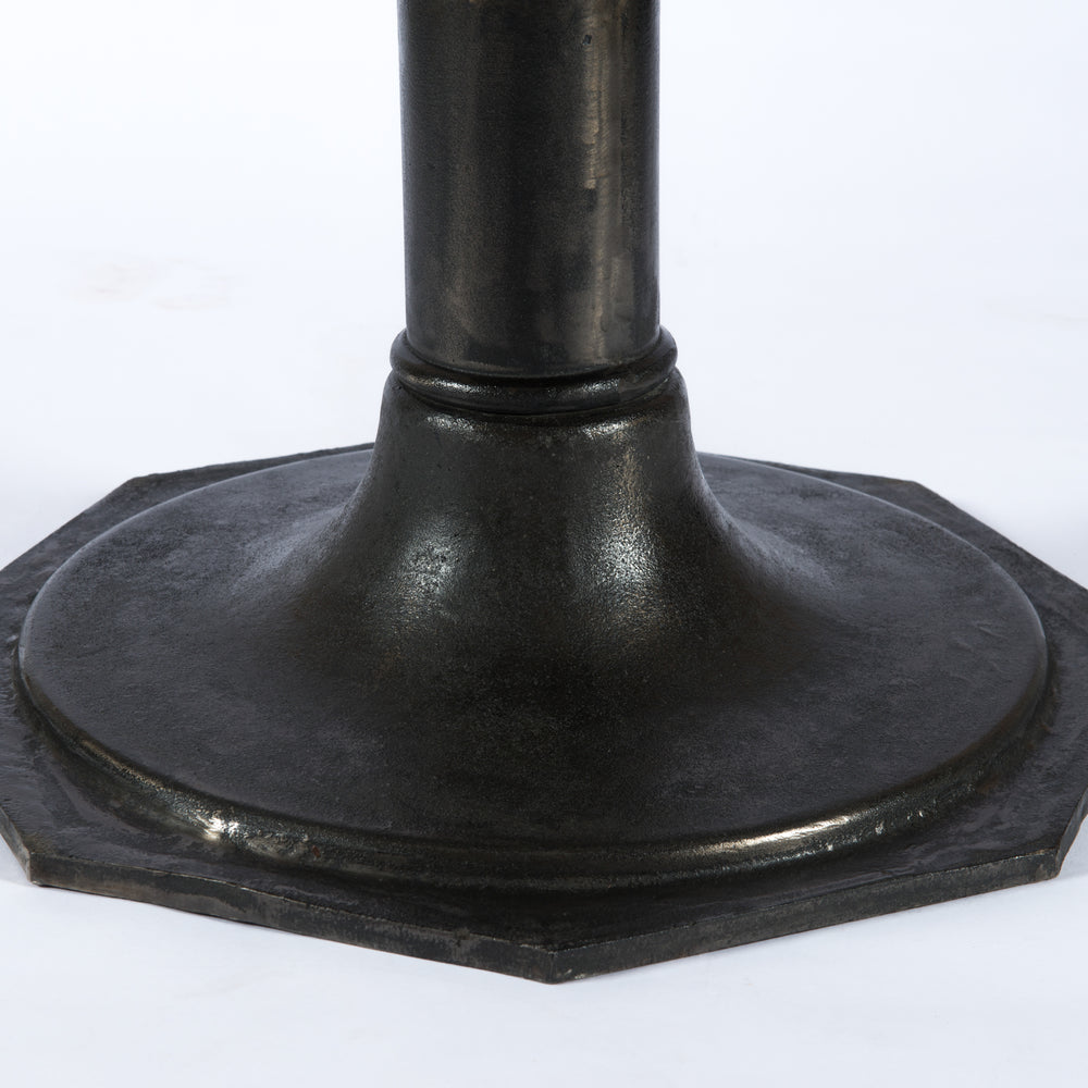 Featuring Lucy Carbon Wash Round Dining Table by Four Hands at Amethyst Home. The Lucy Carbon Wash Round Dining Table beautifully captures the French industrial meets dining table vibe. Beautifully detailed, 8-sided cast iron pedestal supports a dramatic white marble top with a bull-nosed edge.
Size: 48"w x 48"d x 30"hWeight: 227.17 lbs
Size: 60"w x 60".  Amethyst Home provides interior design, new home construction design consulting, vintage area rugs, and lighting in the Laguna Beach metro area.