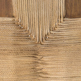 Natural in texture and tone. Russet mahogany framing strikes a low-profile pose as vintage cotton rope weaves for an ultra-organic seat reminiscent of its Indonesian roots.  Overall Dimensions: 60"w x 17.5"d x 19.5"h