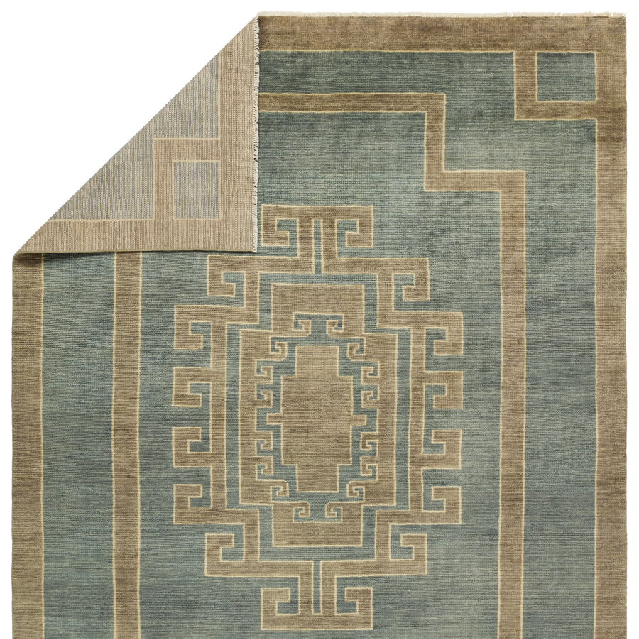 The hand-knotted Cyprus collection showcases a modern representation of vintage Kars designs with clean-lined geometric details and fresh colorways. The blue, sage, and cream Kyrenia design delights with an antique medallion pattern and a similarly styled border. Low pile and naturally stain resistant fibers allow for easy care and cleanup. Amethyst Home provides interior design, new construction, custom furniture, and area rugs in the Winter Garden metro area.