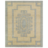 The hand-knotted Cyprus collection showcases a modern representation of vintage Kars designs with clean-lined geometric details and fresh colorways. The blue, cream, gray, and caramel colored Nicosia design delights with a minimalistic medallion pattern and multiple borders. Low pile and naturally stain resistant fibers allow for easy care and cleanup. Amethyst Home provides interior design, new construction, custom furniture, and area rugs in the Nashville metro area.