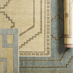 The hand-knotted Cyprus collection showcases a modern representation of vintage Kars designs with clean-lined geometric details and fresh colorways. The blue, gray and sage green Paphos design delights with a minimalistic medallion pattern and a similarly styled border. Low pile and naturally stain resistant fibers allow for easy care and cleanup. Amethyst Home provides interior design, new construction, custom furniture, and area rugs in the Portland metro area.