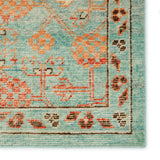 The Eden Anemone pairs fresh, vibrant colors with provincial Persian motifs for the perfect blend of new and time-honored. This hand-knotted wool rug features a hand-sheared quality that lends the design a perfectly vintage and a lovingly worn look. Amethyst Home provides interior design, new home construction design consulting, vintage area rugs, and lighting in the Portland metro area.