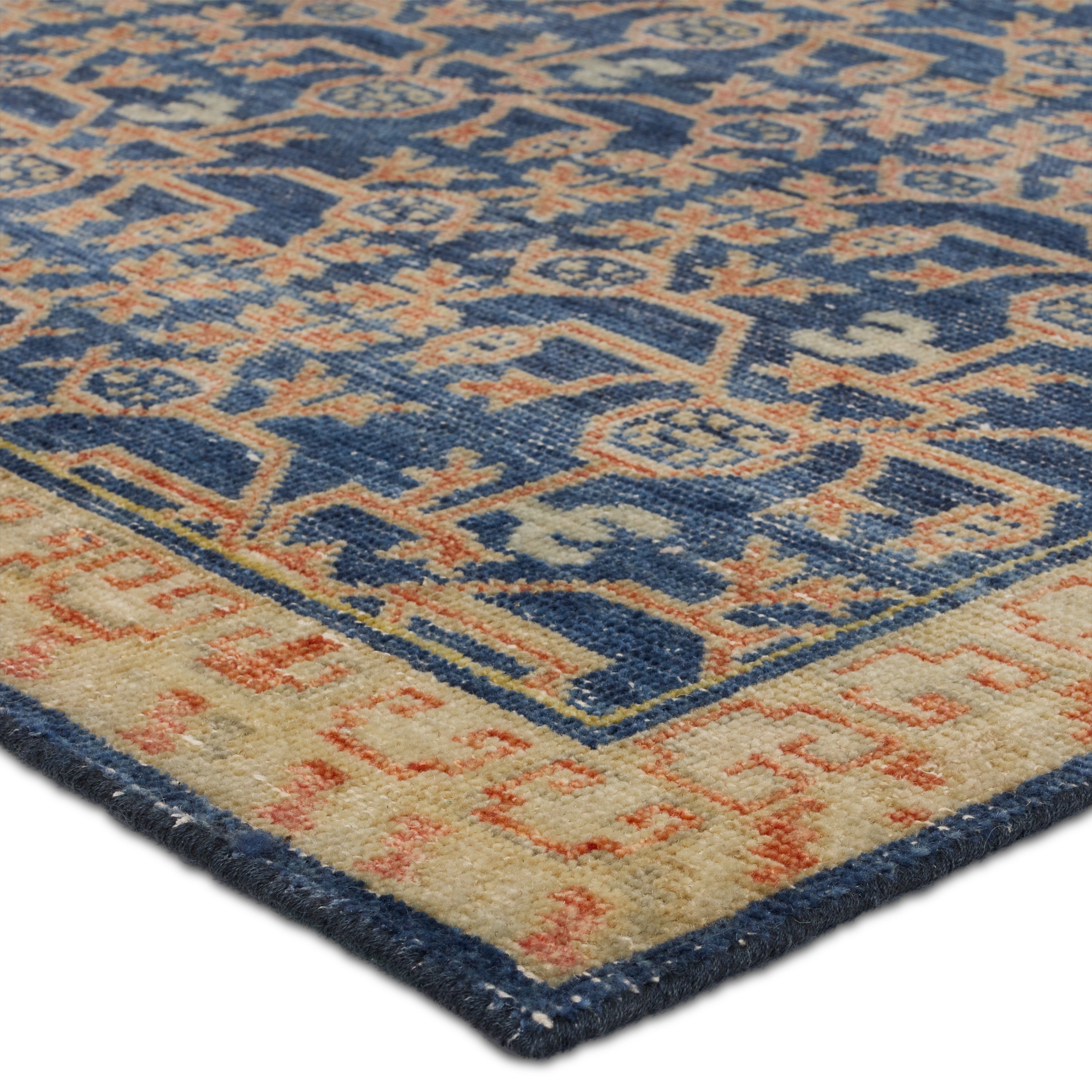 The Eden collection pairs fresh, vibrant colors with provincial Persian motifs for the perfect blend of new and time-honored. This hand-knotted wool rug features a hand-sheared quality that lends the design a perfectly vintage and a lovingly worn look. The earthy tones of the Merriman rug provide an inviting and grounding accent to any heavily trafficked and well-lived rooms in the home. Amethyst Home provides interior design, new construction, custom furniture, and area rugs in the Dallas metro area.