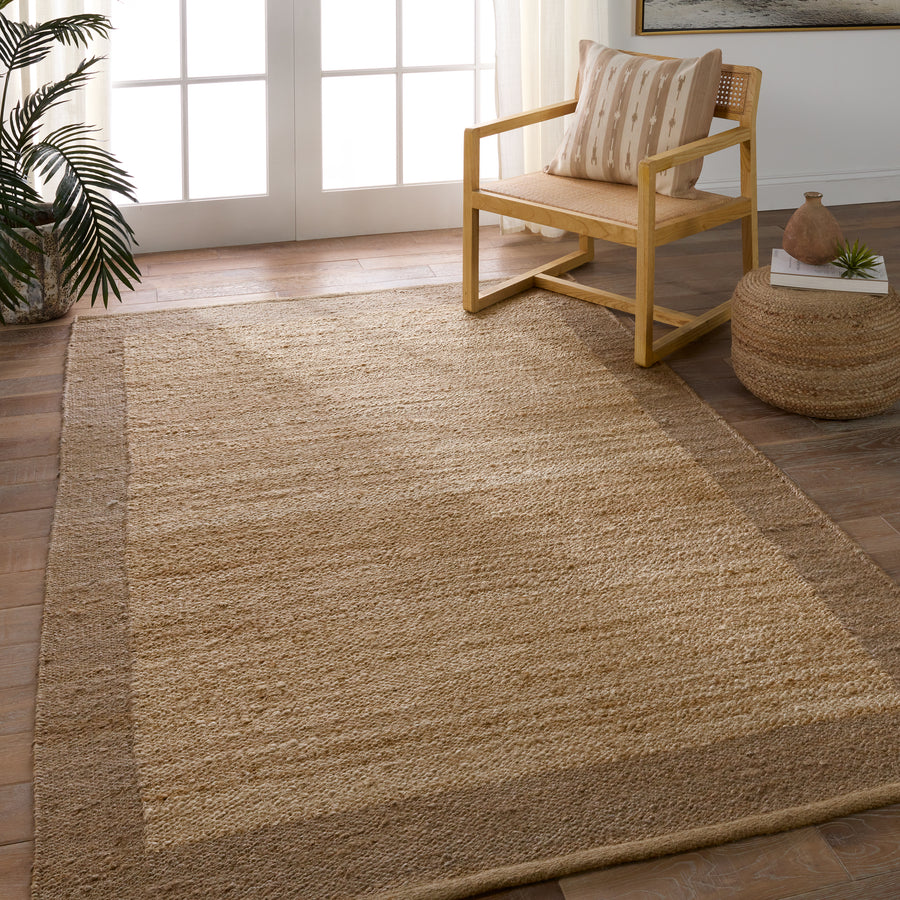 The Hanover collection features timeless, textural designs that anchor traditional and contemporary spaces alike. These woven natural jute rugs showcase a classic border design and neutral colorways for effortless versatility. The Query rug utilizes a lighter and darker brown to create contrast. Theis handcrafted accent works best in low traffic areas of the home. Amethyst Home provides interior design, new construction, custom furniture, and area rugs in the Salt Lake City metro area.
