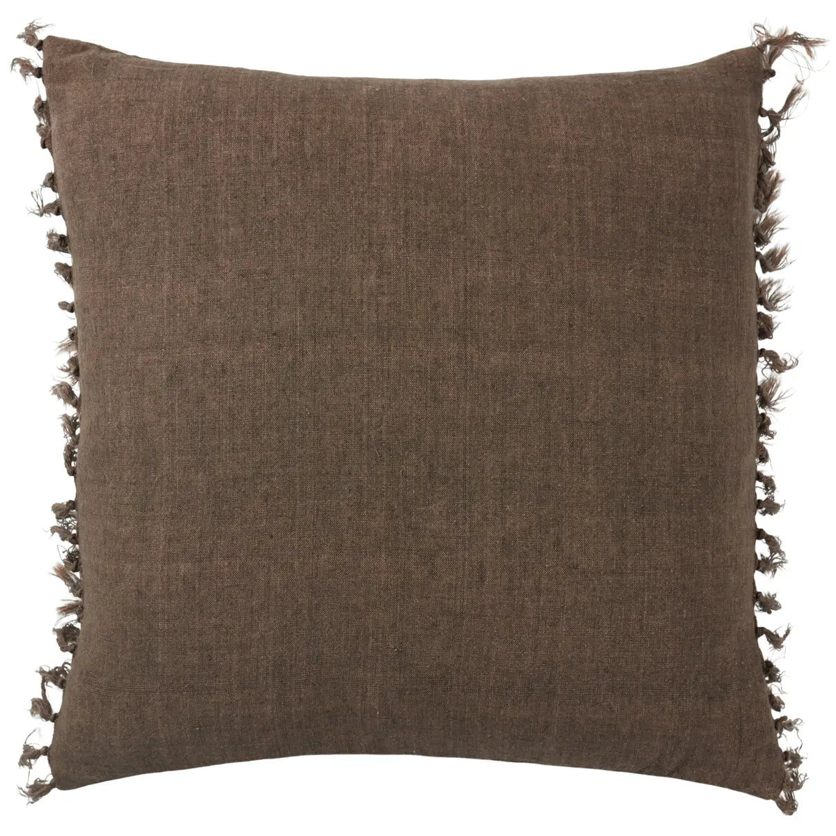 The Jemina Pinecone Pillow boasts an assortment of relaxed linen designs with rustic-style knotted tassels lining the sides. The comfortable Majere throw pillow delights with a cozy brown hue and subtle bohemian vibe that perfectly accents sofas, chairs, and beds alike. Amethyst Home provides interior design services, furniture, rugs, and lighting in the Kansas City metro area.