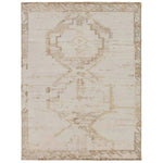 Featuring Jinsen Alamo Rug by Jaipur Living at Amethyst Home. The hand-knotted Jinsen collection features a fresh incarnation of the vintage Turkish textile look. Classic in pattern and modern in color, the Alamo rug boasts a beautiful palette of cream, beige, gold, and brown, featuring distinct dye-lot details and subtle fringe. This artisan-crafted medall. Amethyst Home provides interior design, new home construction design consulting, vintage area rugs, and lighting in the Charlotte metro area.