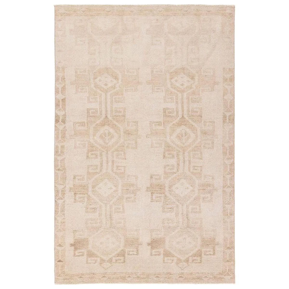 Distressed, vintage designs offer an elevated tone for the Lumal Collection. The Barine rug features Southwestern-inspired medallions and a thin geometric border in tones of tan and cream. This machine washable rug is stain resistant and easy to clean, perfect for homes with children and pets. Amethyst Home provides interior design, new home construction design consulting, vintage area rugs, and lighting in the San Diego metro area.