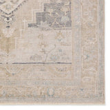 Distressed, vintage designs offer an elevated tone for the Lumal Collection. The Pasin rug features an updated traditional inspired medallion and multiple floral borders in tones of navy, light green, cream, gray, and tan. This machine washable rug is stain resistant and easy to clean, perfect for homes with children and pets. Amethyst Home provides interior design, new home construction design consulting, vintage area rugs, and lighting in the Alpharetta metro area.