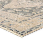 Distressed, vintage designs offer an elevated tone for the Lumal Collection. The Pasin rug features an updated traditional inspired medallion and multiple floral borders in tones of navy, light green, cream, gray, and tan. This machine washable rug is stain resistant and easy to clean, perfect for homes with children and pets. Amethyst Home provides interior design, new home construction design consulting, vintage area rugs, and lighting in the Salt Lake City metro area.