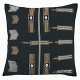 Handmade by weavers in Nagaland, India, the Nagaland Longkhum showcases the traditional loin-loom techniques of the indigenous tribes of the region. The artisan-made Longkhum throw pillow effortlessly combines heritage-rich tribal patterns with a versatile black, tan, and cream colorway for a stunning statement in any space. Amethyst Home provides interior design, new home construction design consulting, vintage area rugs, and lighting in the Salt Lake City metro area.