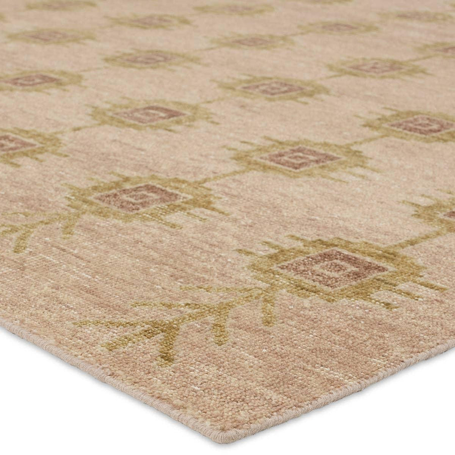 The Onessa Aeston marries traditional motifs with soft, subdued colorways for the perfect blend of fresh and time-honored style. These hand-knotted wool rugs feature a hand-sheared quality that lends the design a coveted vintage impression. The Aeston rug features a distressed tile pattern in hues of brown and tan. Amethyst Home provides interior design, new home construction design consulting, vintage area rugs, and lighting in the Des Moines metro area.