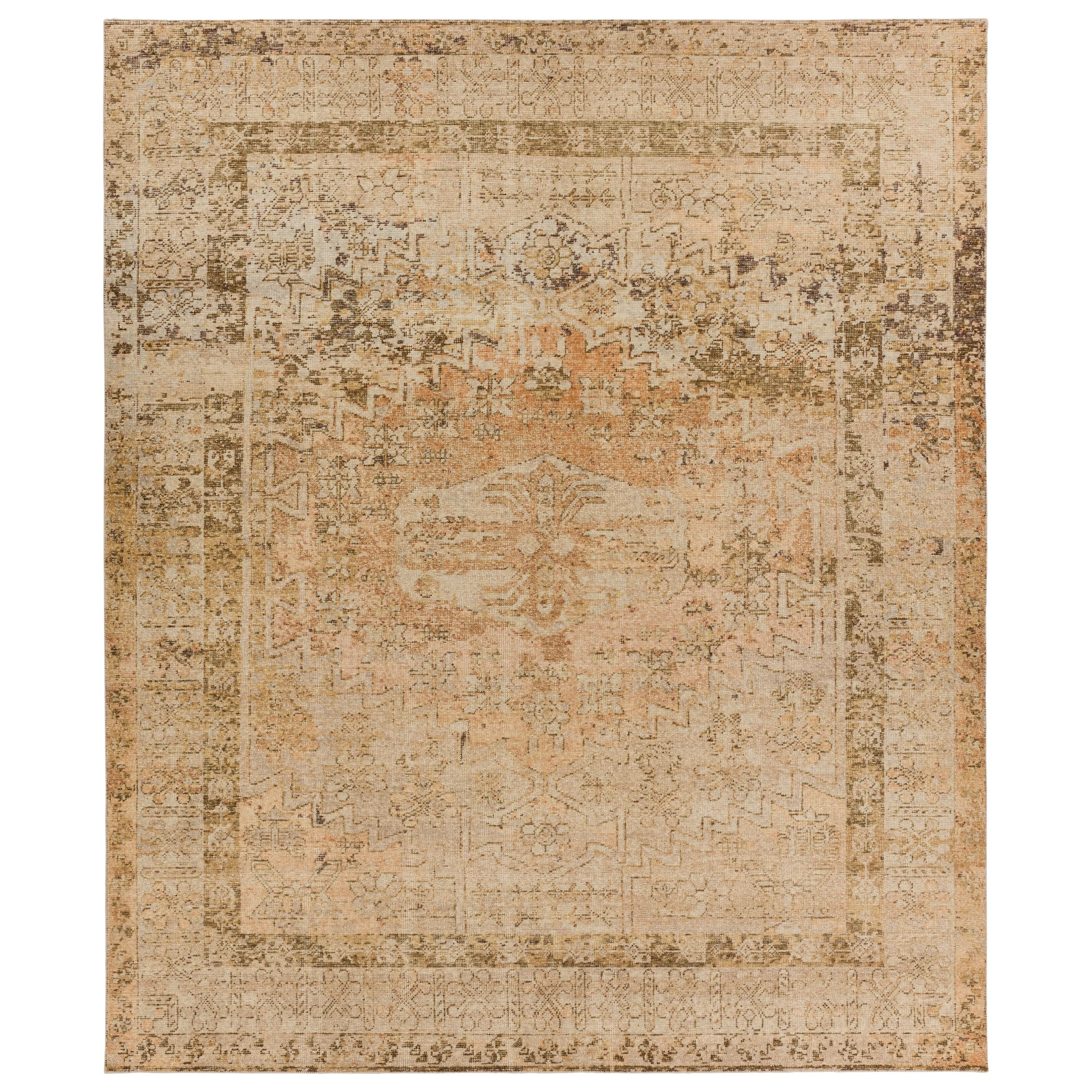 The Onessa collection marries traditional motifs with soft, subdued colorways for the perfect blend of fresh and time-honored style. These hand-knotted wool rugs feature a hand-sheared quality that lends the design a coveted vintage impression. The Elinor rug features a heavily distressed, medallion pattern in hues of brown, terracotta, muted gold, cream, and gray. Amethyst Home provides interior design, new construction, custom furniture, and area rugs in the Salt Lake City metro area.