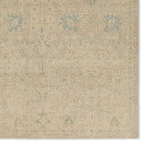 The Onessa collection marries traditional motifs with soft, subdued colorways for the perfect blend of fresh and time-honored style. These hand-knotted wool rugs feature a hand-sheared quality that lends the design a coveted vintage impression. The Joan rug features a distressed, floral Oushak pattern in hues of tan, blue, taupe, cream, and gray. Amethyst Home provides interior design, new construction, custom furniture, and area rugs in the Dallas metro area.
