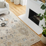 The Orenda collection features heirloom-quality designs of muted and uniquely updated Old World patterns. The Rivera area rug boasts a beautiful Oriental motif with abstract floral details. Amethyst Home provides interior design services, furniture, rugs, and lighting in the Seattle metro area.
